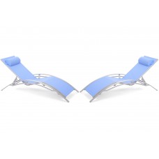 Садовий шезлонг Aruba Silver/Blue