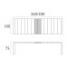 Stol Siesta Vegas 260+40 cm Dark Grey