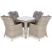 Техноратанг садові меблі Bristol Square Beige / Beige Melange 4+1