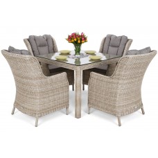 Техноратанг садові меблі Bristol Square Beige / Beige Melange 4+1