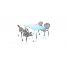 Металеві садові меблі Maja Mix Blue / Grey 4+1
