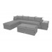 Садовий кутовий диван з техноратангу Santorini Grey / Grey Melange