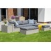 Садовий кутовий диван з техноратангу Santorini Grey / Grey Melange