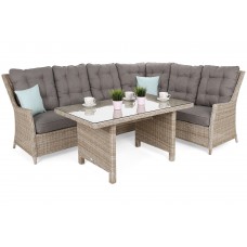 Правий кутовий диван із техноротангу Alicante Beige / Beige Melange