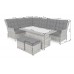 Садовий диван Trivento Plus Light Grey / Grey Melange з техноратангу