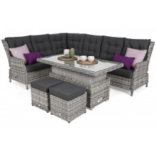 Садовий диван Trivento Plus Light Grey / Grey Melange з техноратангу