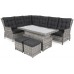 Садовий диван Trivento Plus Light Grey / Grey Melange з техноратангу