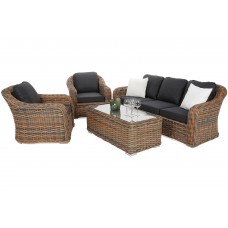 Садові меблі з техноратангу Foggia Ginger Melange / Dark Grey