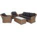 Садові меблі з техноратангу Foggia Ginger Melange / Dark Grey