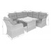 Кутовий садовий диван з техноротангу Bergamo Grey / Grey Melange