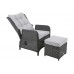 Кутові садові меблі з техноратангу Trivento Grey / Light Grey