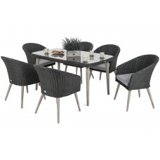 Садові меблі з техноратангу Soria 6+1 Grey / Light Grey