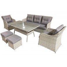 Садові меблі з техноротангу Bergamo Elegant Beige / Beige Melange