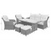 Садові меблі з техноратангу Bergamo White / Grey