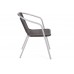 Металеві садові меблі Summer Basic Square Silver / Black 2+1