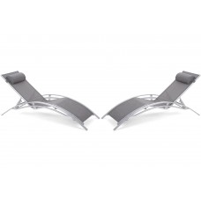 Садовий шезлонг Aruba Silver/Grey