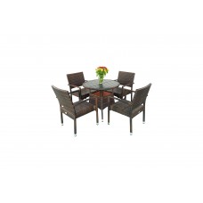 Меблі з техноротангу Doris Round Elegant Brown 4+1