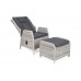 Підставка для ніг з техноратангу Bristol Light Grey / Grey Melange