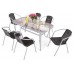 Металеві садові меблі Toscana Summer Basic Silver / Black 6+1