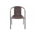 Металеві садові меблі Summer Basic Square Black / Brown 2+1