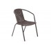 Металеві садові меблі Summer Basic Square Black / Brown 2+1