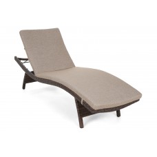 Садовий шезлонг Marbella Brown Mat / Brown Melange з техноратангу