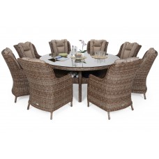 Садові меблі з техноротангу Bristol Round Elegant 180 см Ginger / Brown Melange 8+1