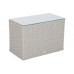 Садовий кутовий диван з техноратангу Santorini White / Grey