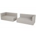 Садовий кутовий диван з техноратангу Santorini White / Grey