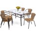 Металеві садові меблі Toscana Summer Black / Honey 6+1