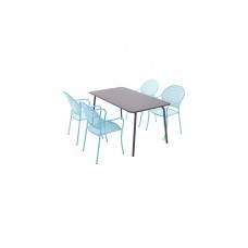Металеві садові меблі Maja Mix Grey / Blue 4+1