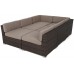 Кутовий диван Kansas Maxi Brown Mat / Brown Melange з техноратангу