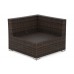 Кутовий диван Kansas Maxi Brown Mat / Brown Melange з техноратангу