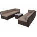 Кутовий диван Kansas Maxi Brown Mat / Brown Melange з техноратангу