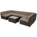 Кутовий диван Kansas Maxi Brown Mat / Brown Melange з техноратангу
