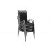 Садовий стілець з алюмінію Sevilla Alu Silver / Black
