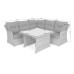 Кутовий садовий диван з техноротангу Bergamo Grey / Grey Melange