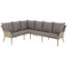 Садовий кутовий диван Almeria Beige / Beige Melange з техноратангу