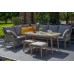Садовий кутовий диван Almeria Beige / Beige Melange з техноратангу