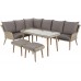 Садовий кутовий диван Almeria Beige / Beige Melange з техноратангу