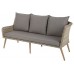 Садовий кутовий диван Almeria Beige / Beige Melange з техноратангу