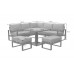 Кутові алюмінієві садові меблі Sorrento Grey / Grey Melange