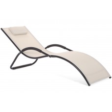 Лежак для саду Madera Black / Beige