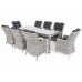 Садові меблі з техноротангу Bristol 230 см Light Grey / Grey Melange 8+1
