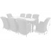 Садові меблі з техноротангу Bristol 230 см Light Grey / Grey Melange 8+1