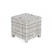 Садовий пуф з техноратангу California Light Grey / Grey Melange