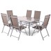 Алюмінієві садові меблі Ibiza 150 см Basic Silver / Taupe 6+1