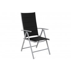 Садовий стілець Ibiza Silver / Black з алюмінію
