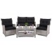 Садові меблі з техноратангу Siena Light Grey / Grey