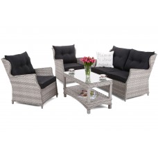 Садові меблі з техноратангу Siena Light Grey / Grey